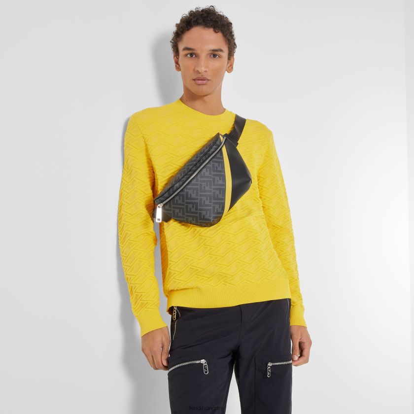 Fendi férfiak szövet övtáska 2H0H8Z1858 kiegészítők szürke