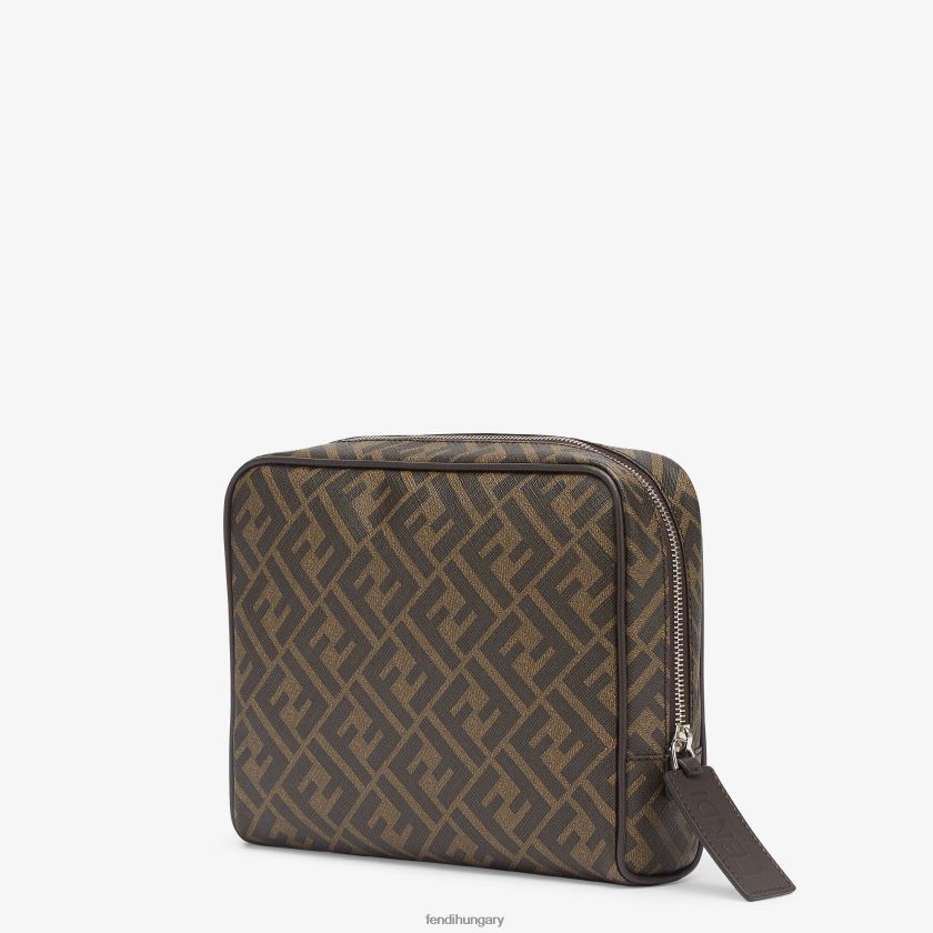 Fendi férfiak szövet piperetáska 2H0H8Z2485 kiegészítők barna