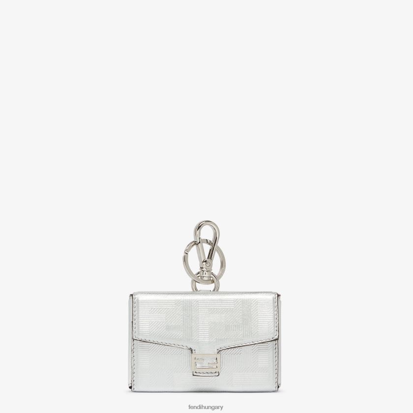 Fendi férfiak laminált bőr bűbáj 2H0H8Z2344 kiegészítők ezüst