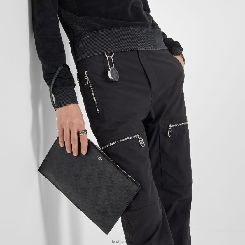 Fendi férfiak szövet kulcstartó 2H0H8Z2476 kiegészítők fekete