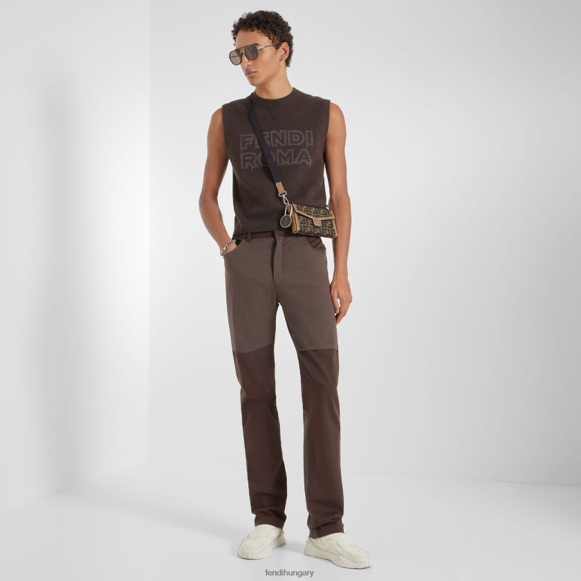 Fendi férfiak szövet kulcstartó 2H0H8Z2477 kiegészítők barna