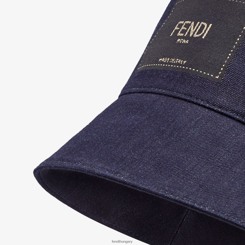 Fendi férfiak farmer vödör sapka 2H0H8Z2532 kiegészítők kék