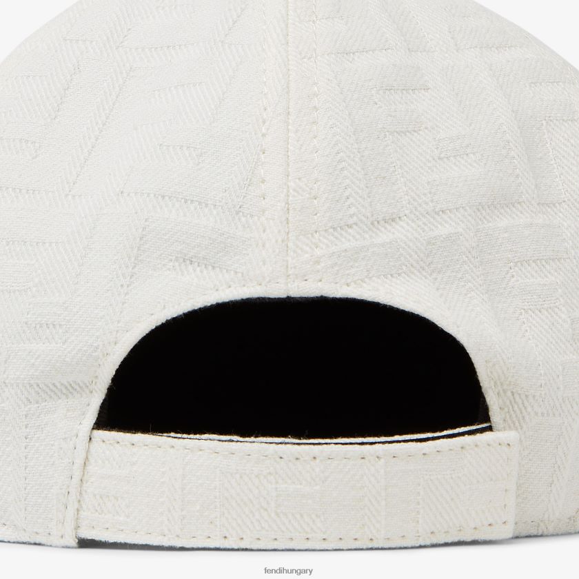 Fendi férfiak ff pamut baseball sapka 2H0H8Z2412 kiegészítők fehér