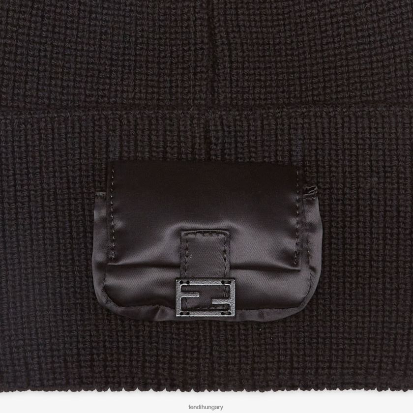 Fendi férfiak gyapjú sapka 2H0H8Z2465 kiegészítők fekete