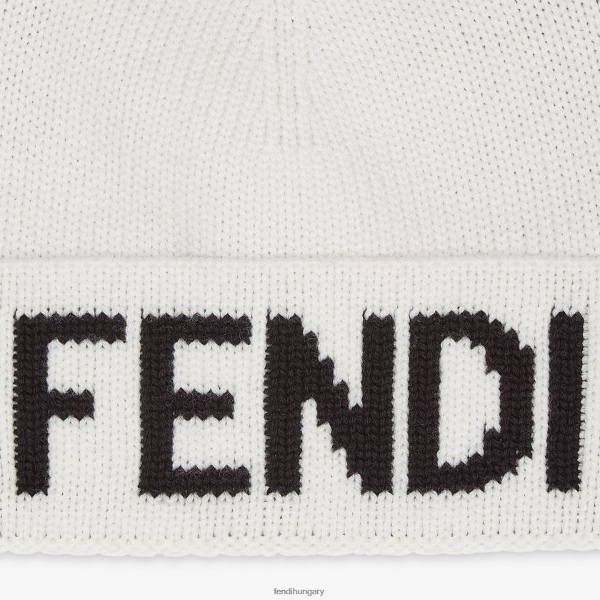 Fendi férfiak gyapjú sapka 2H0H8Z2522 kiegészítők fehér