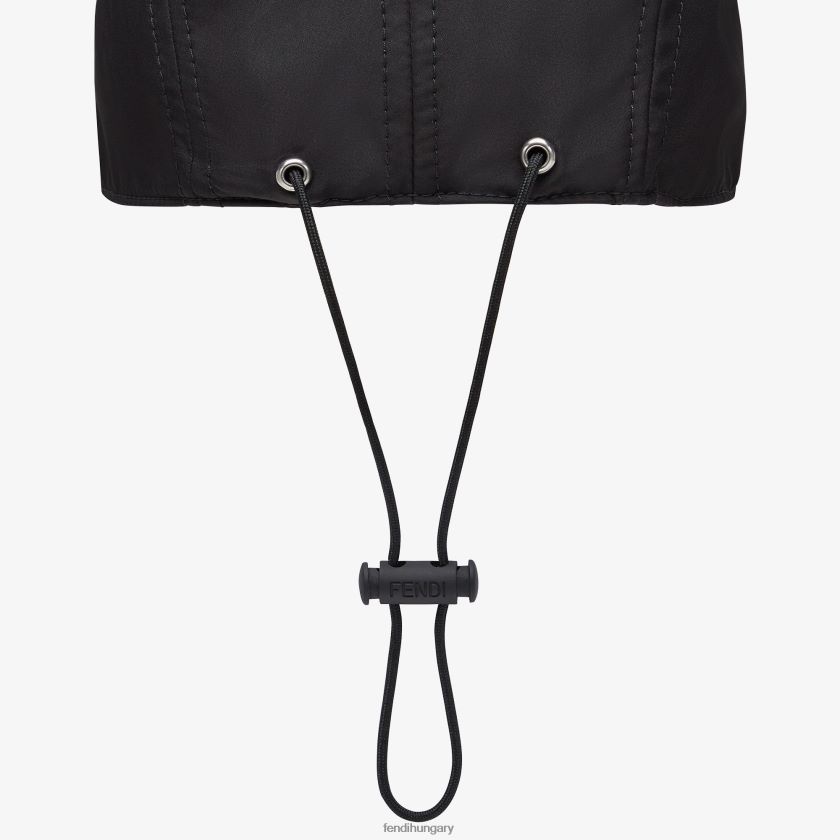 Fendi férfiak nylon baseball sapka 2H0H8Z2327 kiegészítők fekete