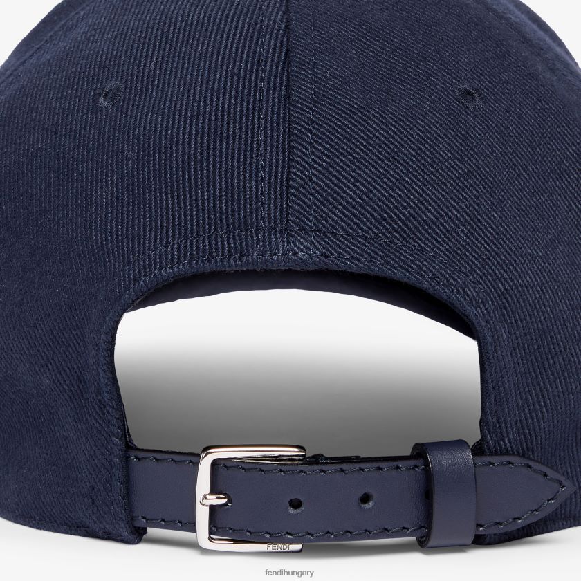 Fendi férfiak pamut baseball sapka 2H0H8Z2322 kiegészítők kék