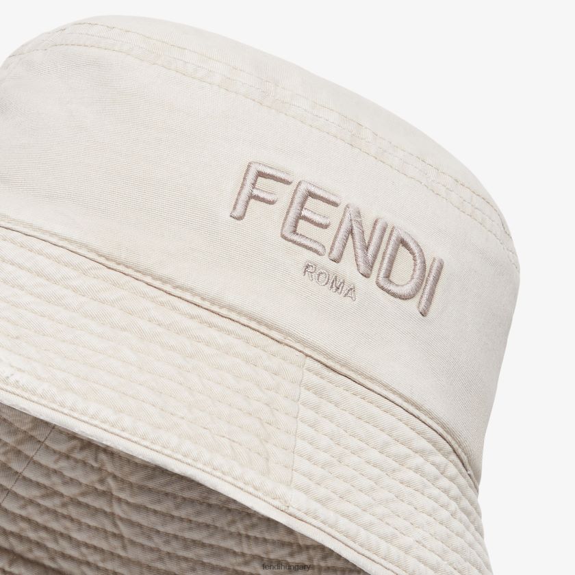 Fendi férfiak pamut horgász stílusú sapka 2H0H8Z2379 kiegészítők bézs