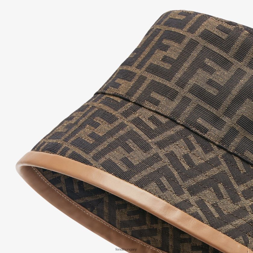 Fendi férfiak szövet vödör sapka 2H0H8Z2350 kiegészítők barna