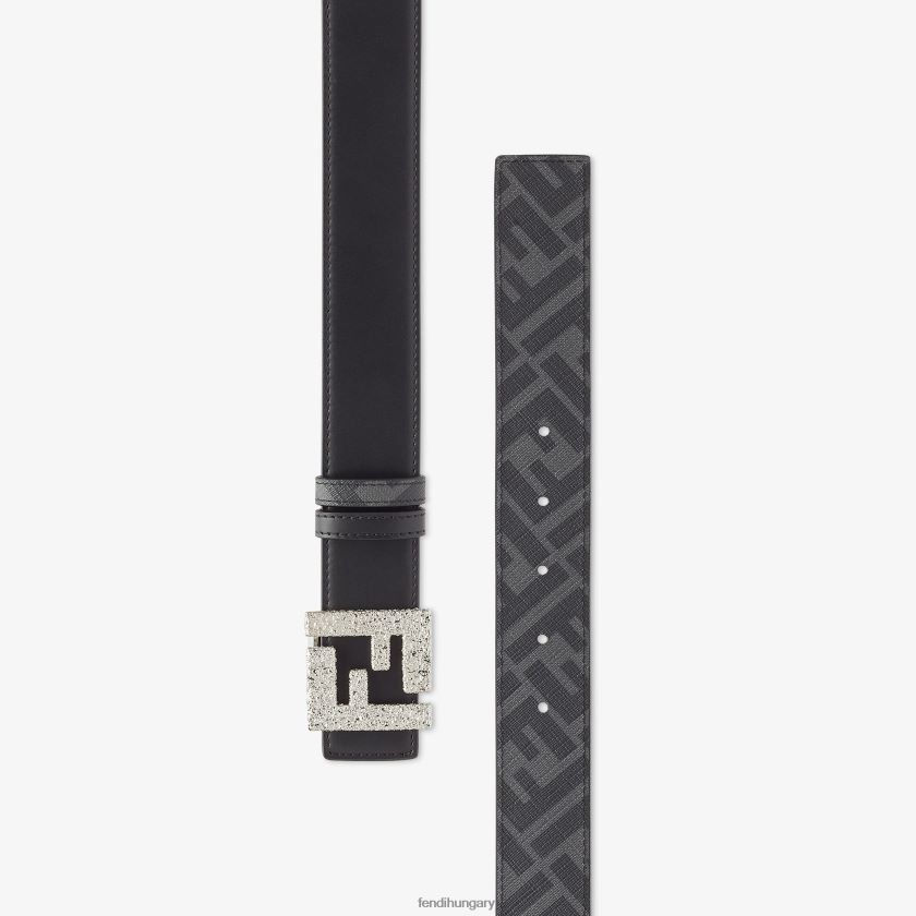 Fendi férfiak ff bőr megfordítható öv 2H0H8Z2435 kiegészítők fekete