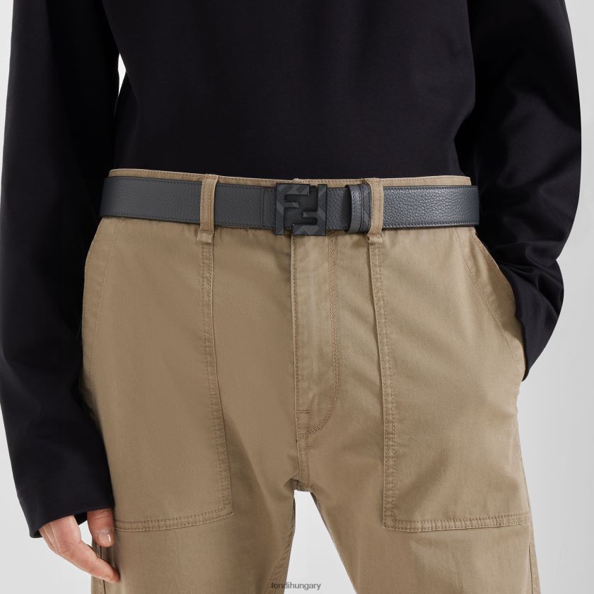 Fendi férfiak ff bőr megfordítható öv 2H0H8Z2473 kiegészítők szürke