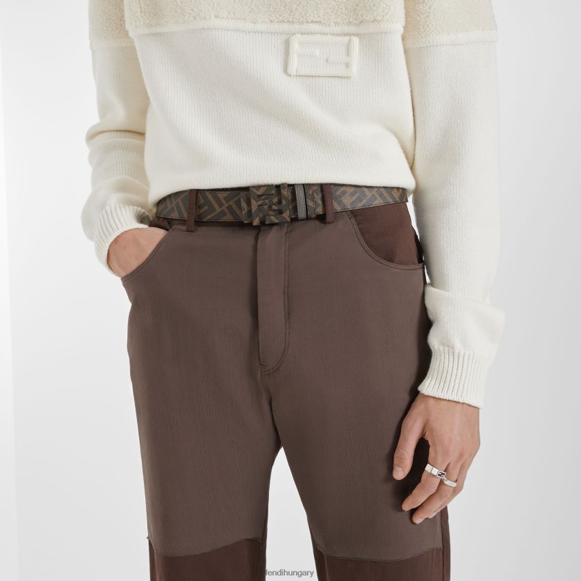 Fendi férfiak ff bőr megfordítható öv 2H0H8Z2475 kiegészítők szürke