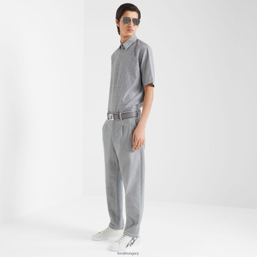 Fendi férfiak ff bőr megfordítható öv 2H0H8Z2481 kiegészítők szürke