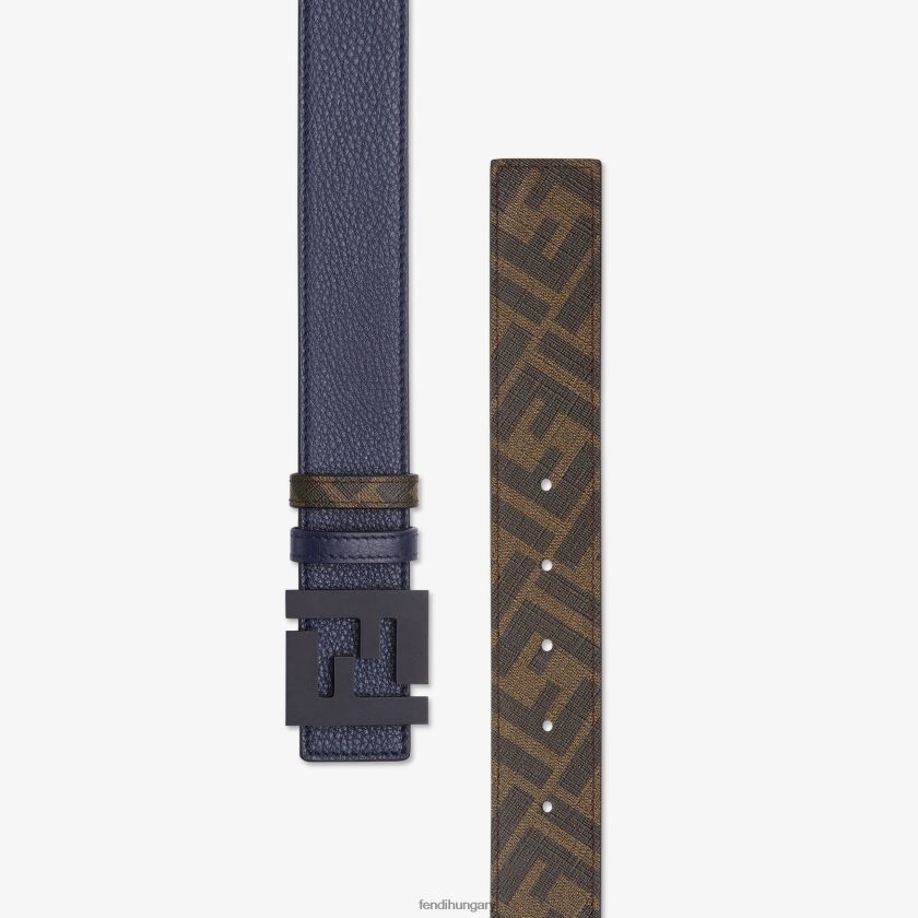 Fendi férfiak ff bőr megfordítható öv 2H0H8Z2521 kiegészítők kék