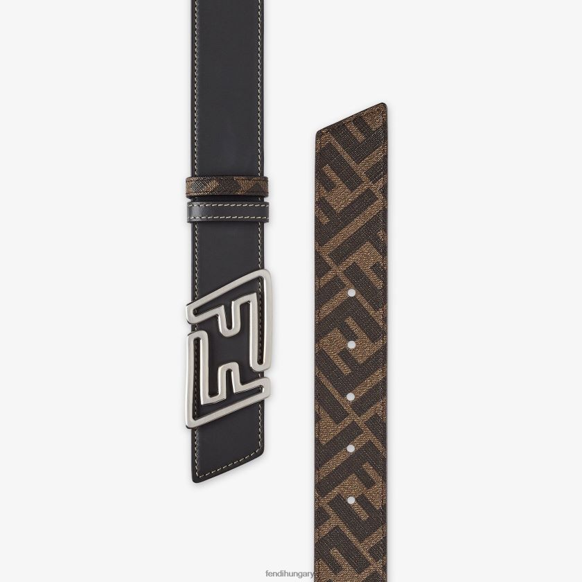 Fendi férfiak gyorsabb bőr megfordítható öv 2H0H8Z2429 kiegészítők szürke