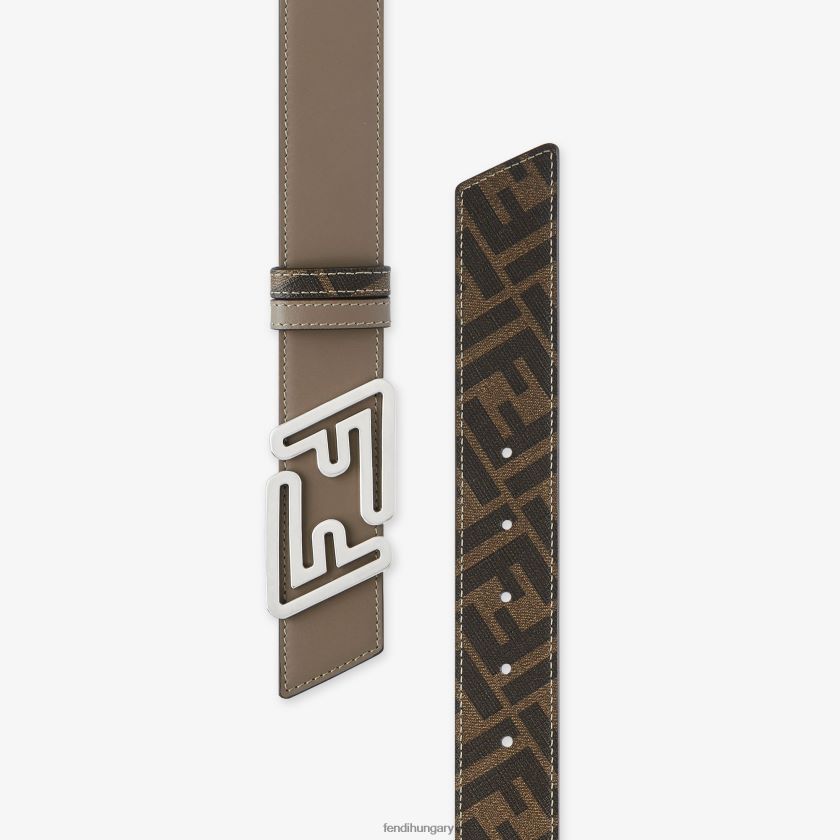 Fendi férfiak gyorsabb bőr megfordítható öv 2H0H8Z2449 kiegészítők bézs