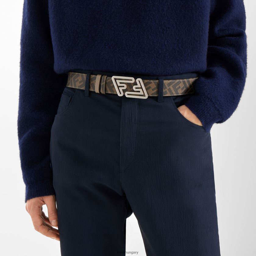 Fendi férfiak gyorsabb bőr megfordítható öv 2H0H8Z2449 kiegészítők bézs