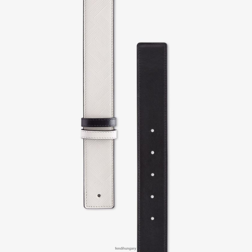 Fendi férfiak árnyékbőr megfordítható öv 2H0H8Z2553 kiegészítők szürke